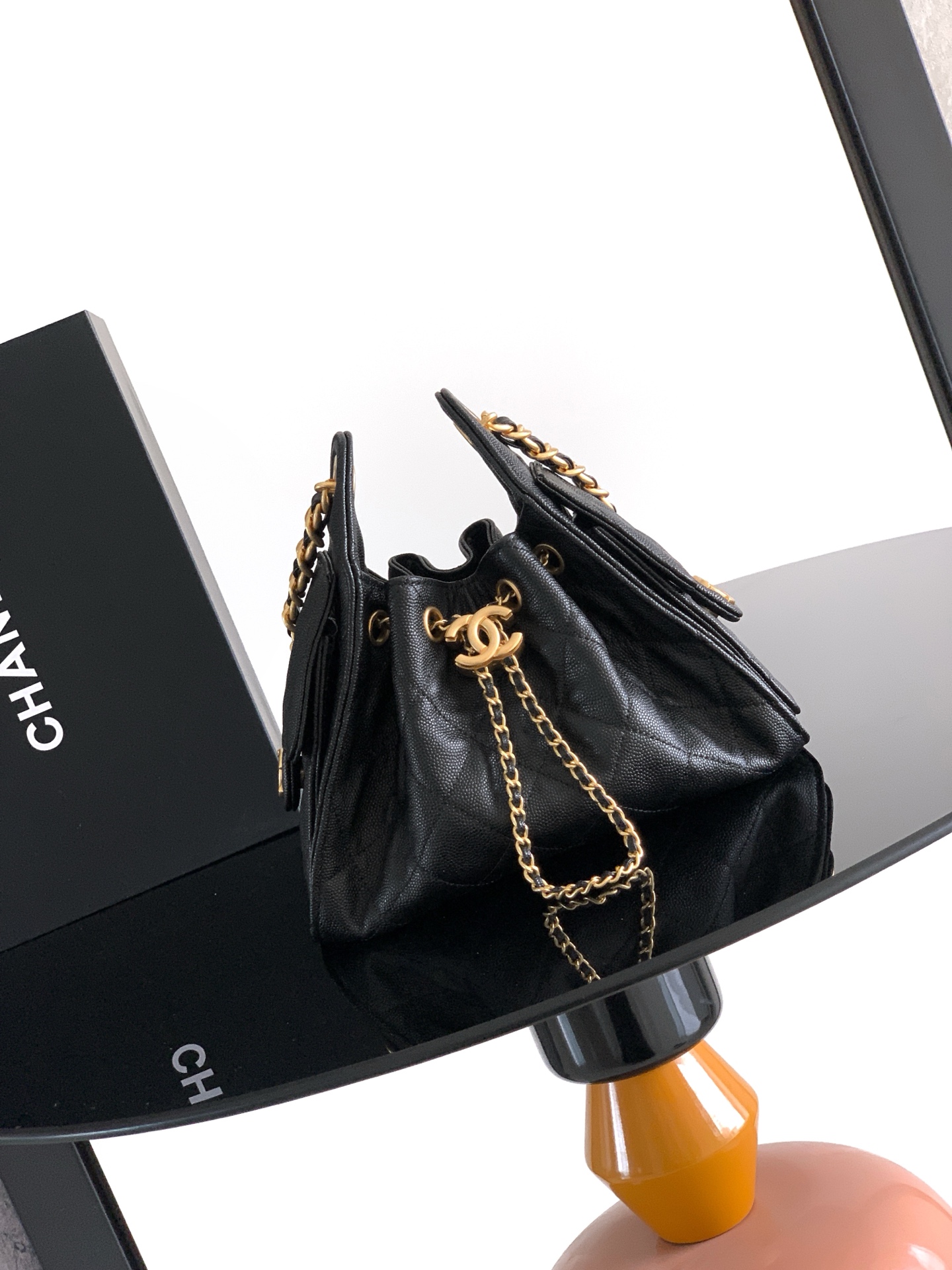 シャネル 25BAG ホーボー チェーンショルダーバッグ ブラック AS5631A45 詳細画像 2