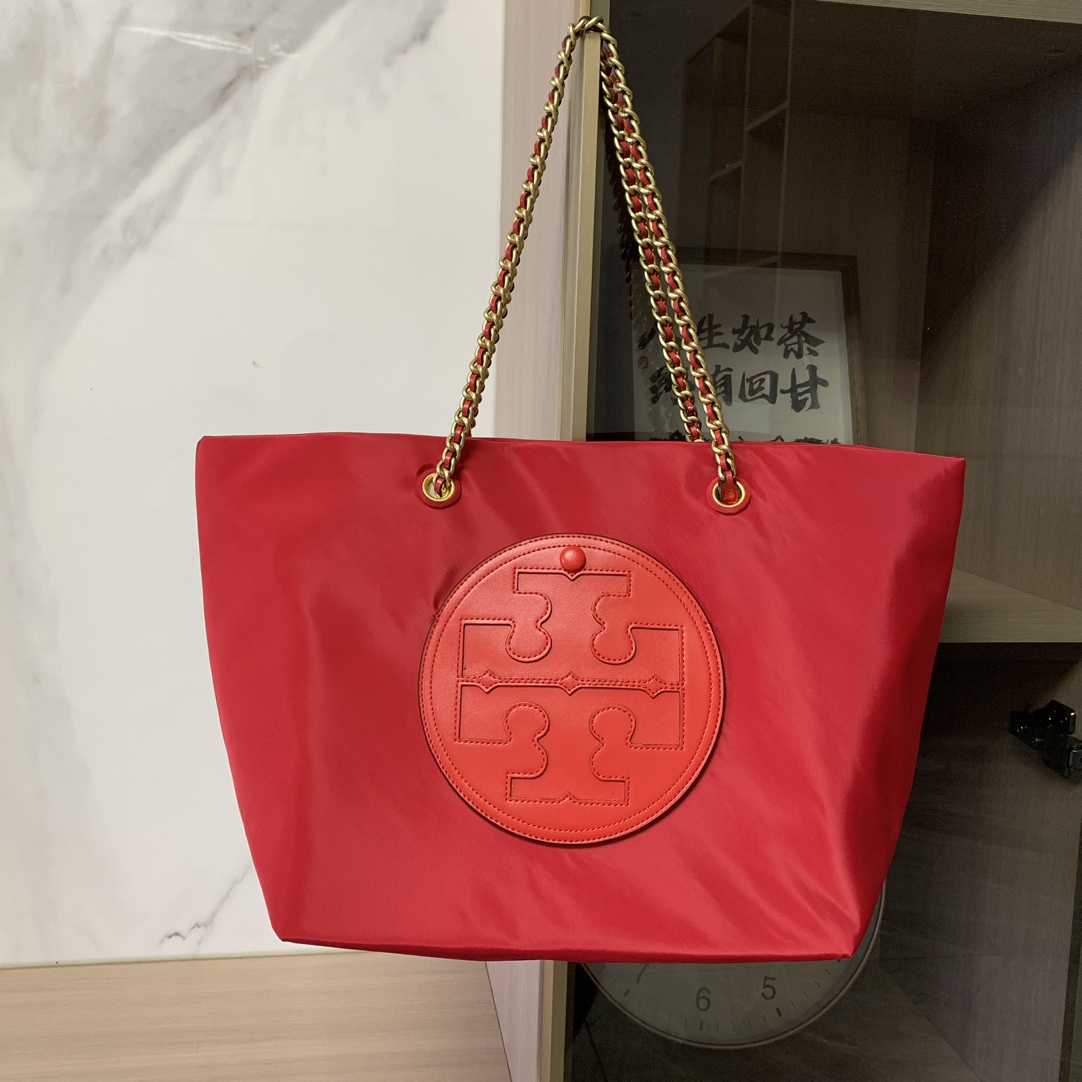 トリーバーチ Ella チェーントートバッグ レッド 詳細画像 1
