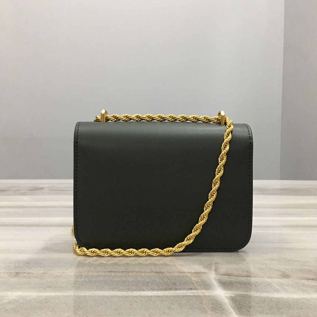 トリー バーチ Eleanor スモール チェーンショルダーバッグ ダークグリーン 詳細画像 3