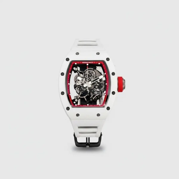 リシャール・ミル RM055 ホワイトセラミックケース レッドアクセント スケルトンウォッチ