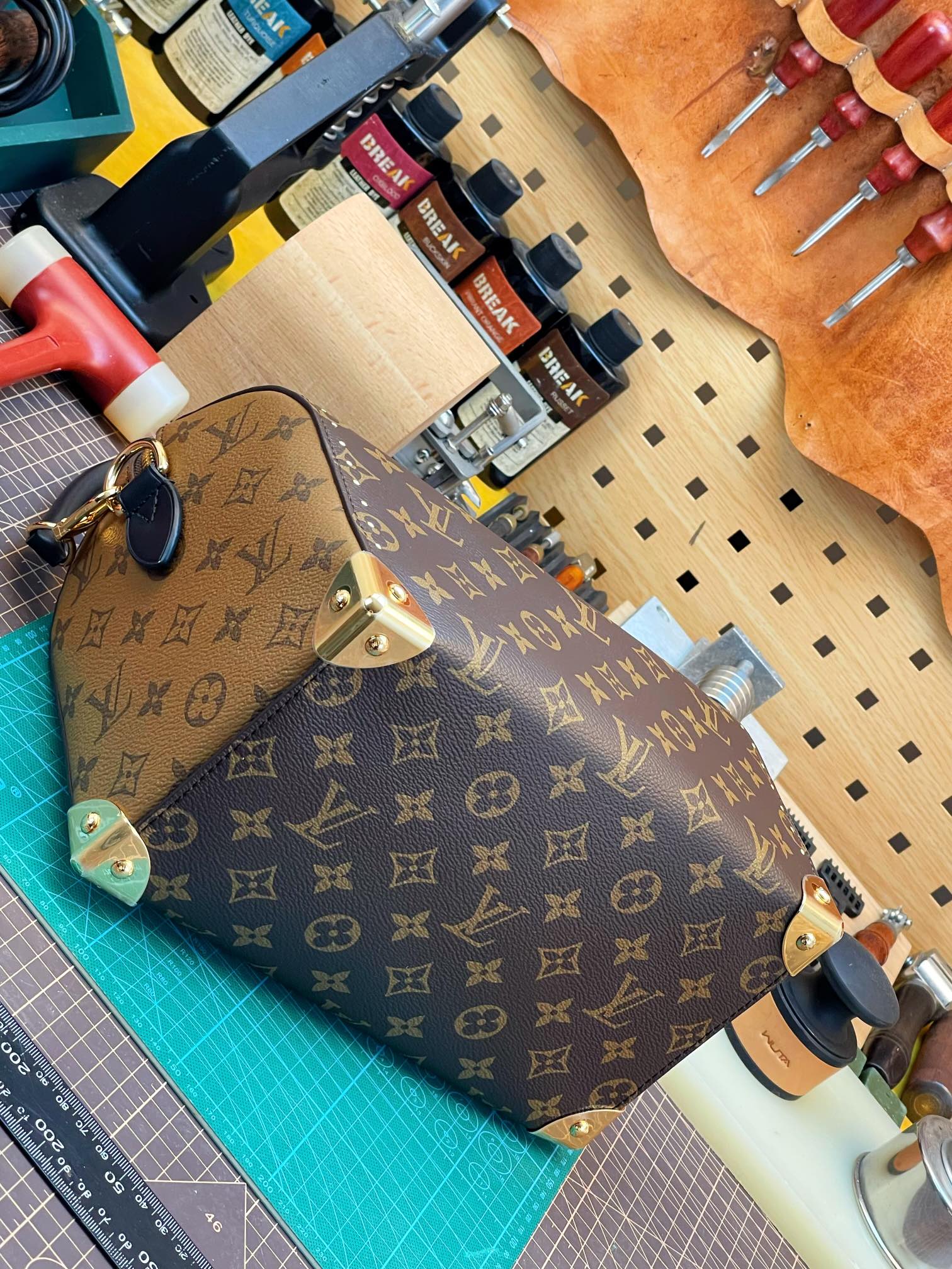 ルイ・ヴィトン Speedy 25 トランク モノグラム ハンドバッグ 詳細画像 3