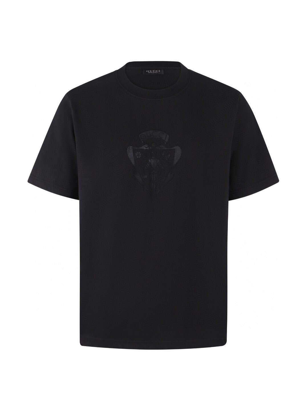 グッチ カットアウト エンブレム 半袖Tシャツ ブラック 詳細画像 1
