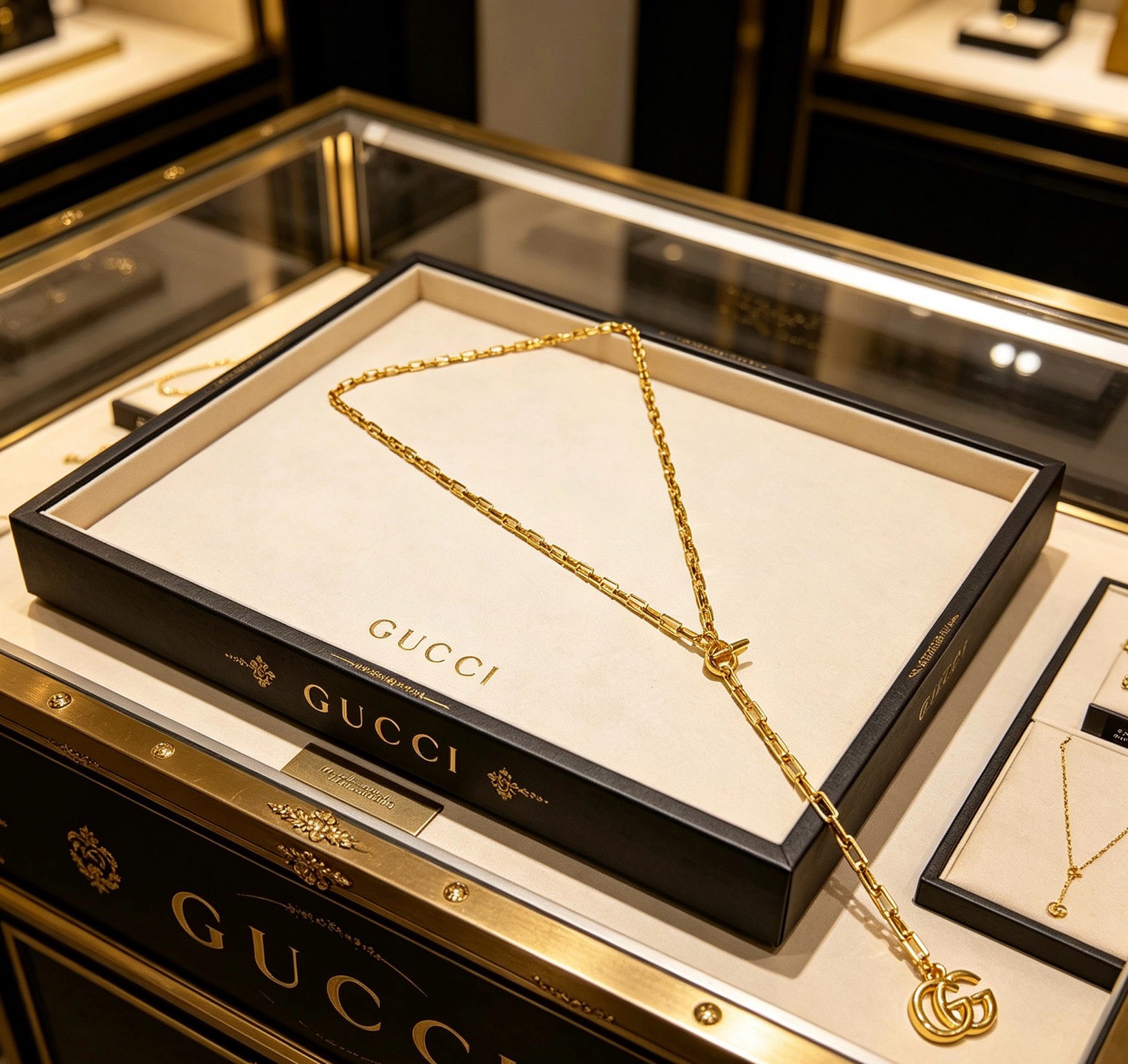 グッチ ダブルG チェーンネックレス エイジドゴールド アンガーフォレスト シリーズ 詳細画像 2