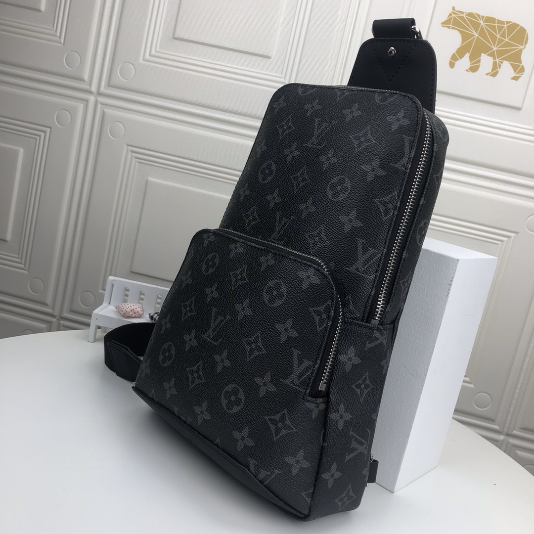 ルイ・ヴィトン Avenue スリングバッグ ダミエ・グラフィット コーテッドキャンバス ブラック 詳細画像 2