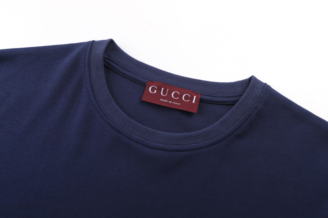 グッチ ダブルG刺繍 半袖Tシャツ ネイビー 詳細画像 3