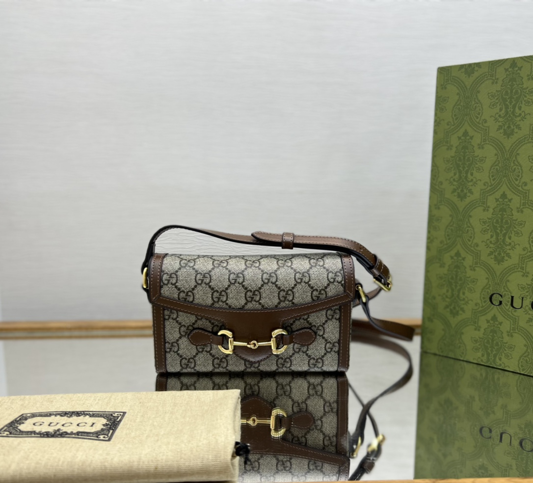 グッチ 1955 ホースビット ミニ クロスボディ フォンバッグ ボックスバッグ 詳細画像 1