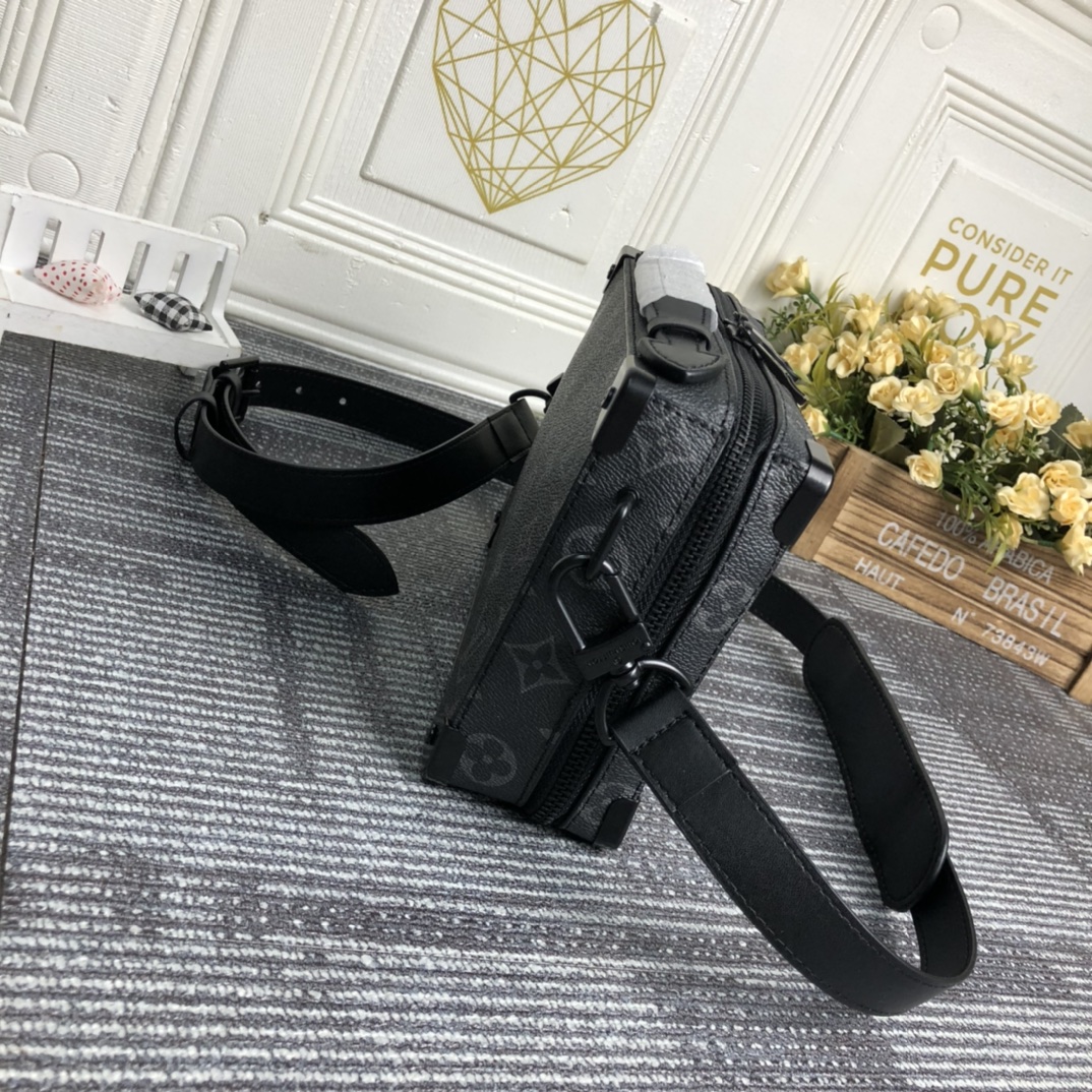 ルイ・ヴィトン Handle Soft Trunk クロスボディバッグ ブラックフラワー 詳細画像 3