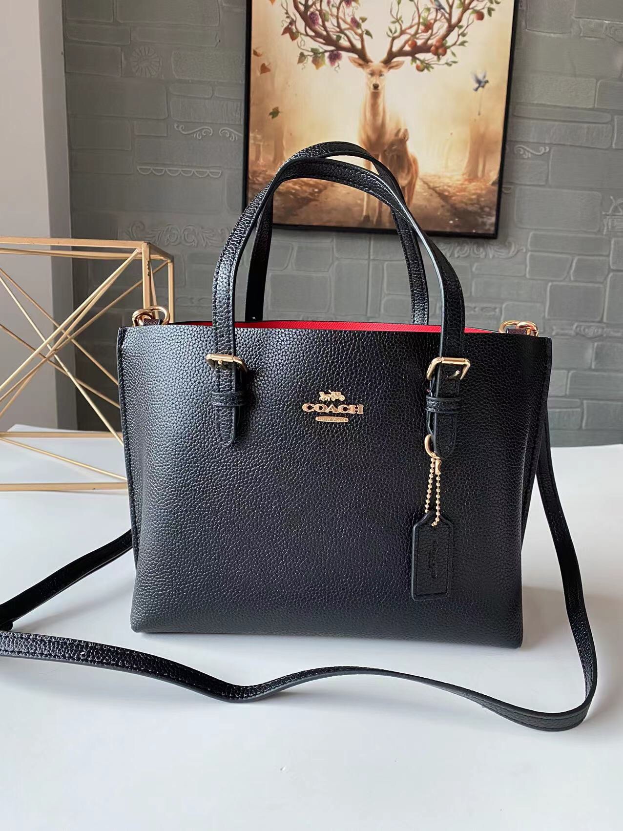 コーチ Mollie Tote 25 ブラック 詳細画像 1