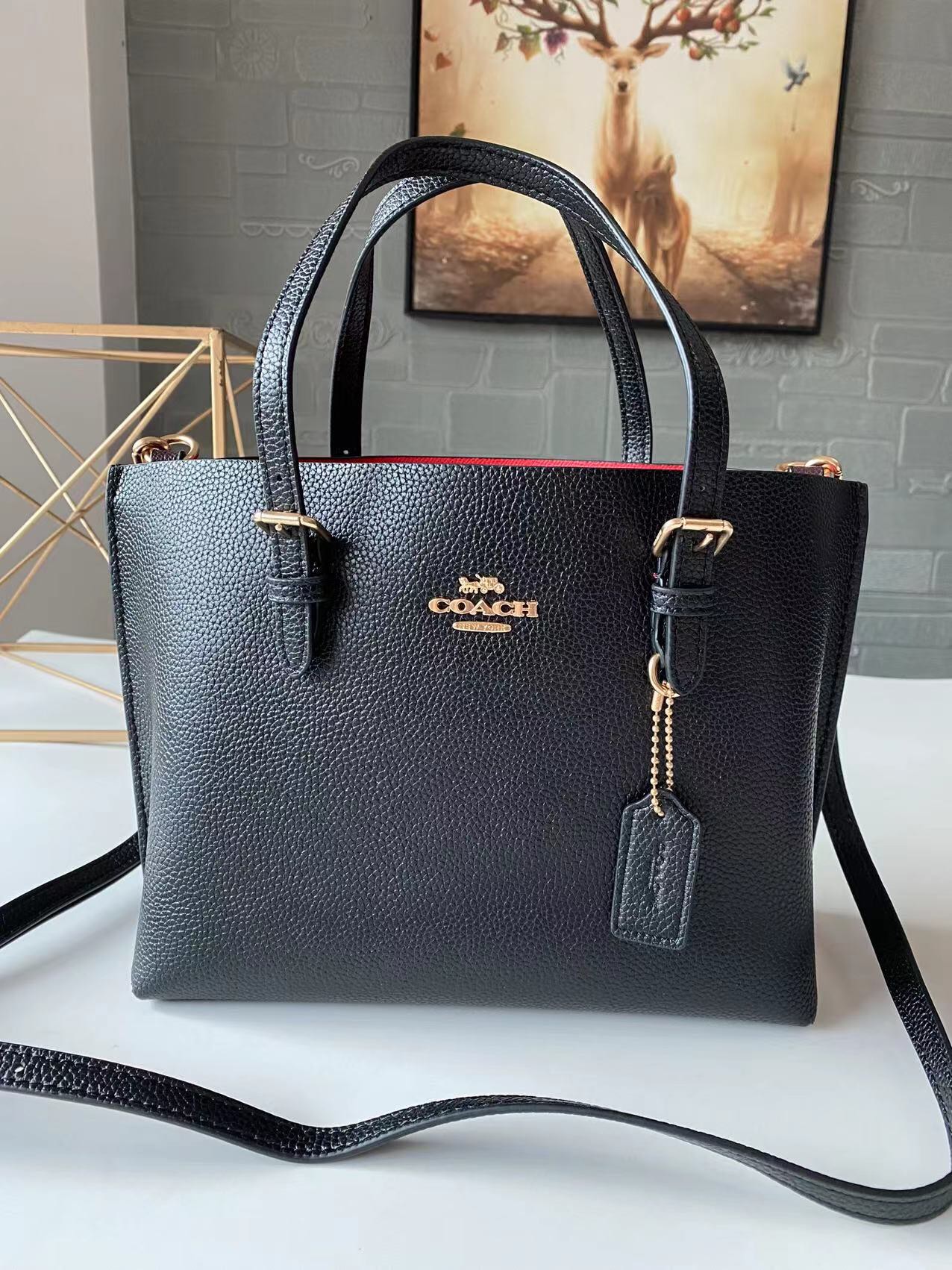 コーチ Mollie Tote 25 ブラック 詳細画像 3