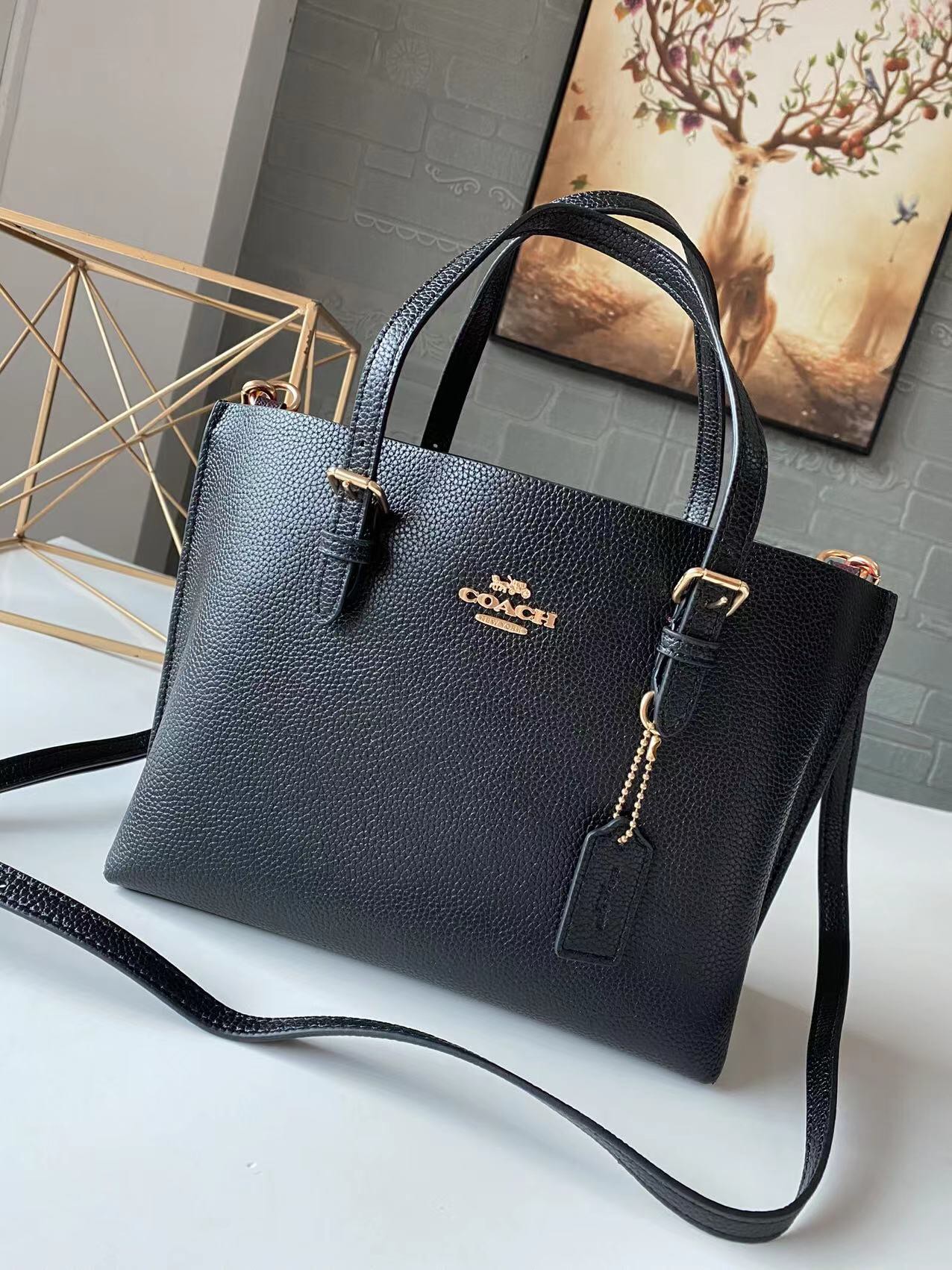 コーチ Mollie Tote 25 ブラック 詳細画像 2