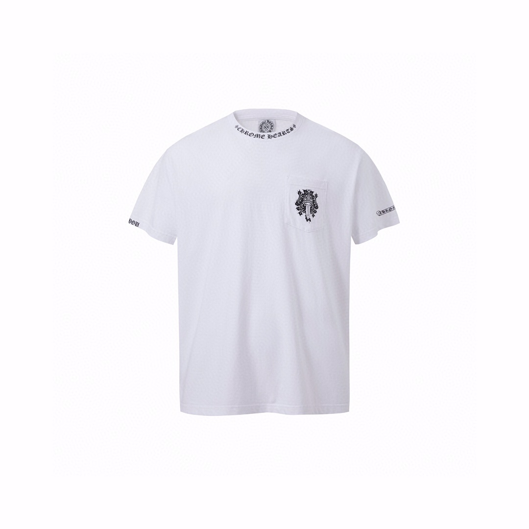 クロムハーツ ダガー ヴァイン 半袖Tシャツ ホワイト 詳細画像 1