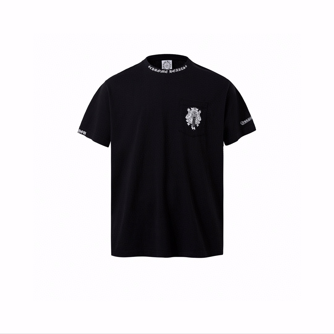 クロムハーツ ヴァインダガー 半袖Tシャツ ブラック 詳細画像 1