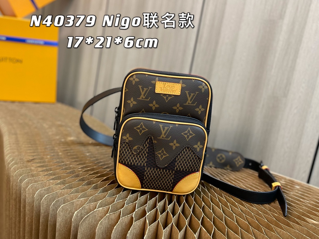 ルイ・ヴィトン アマゾン ショルダーバッグ ジャイアントダミエ・エベヌ モノグラム ブラウン N40379 詳細画像 1