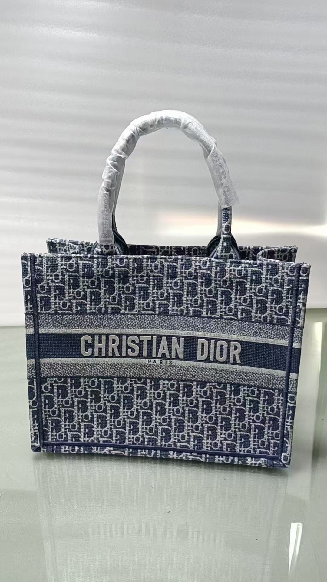 ディオール D Book トート ブルー デニム オブリーク 刺繍 トートバッグ 詳細画像 1