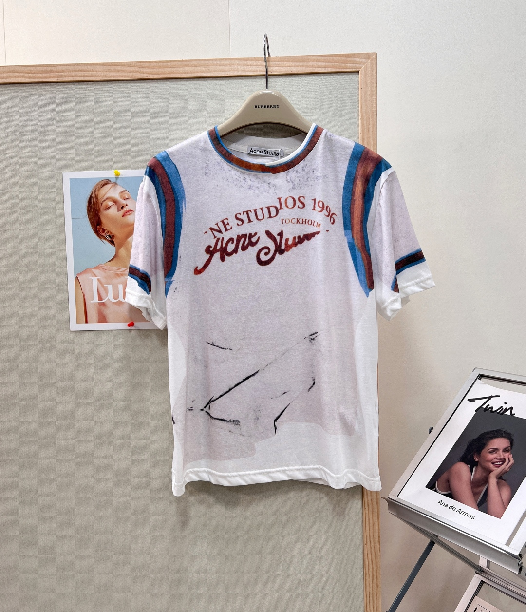 アクネ ストゥディオズ 1996 ヴィンテージプリント Tシャツ ホワイト 詳細画像 1