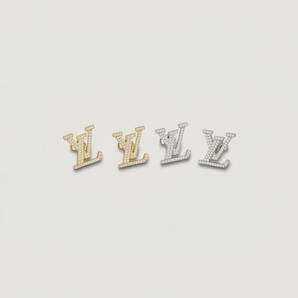 ルイ・ヴィトン LV Twig スタッドピアス ゴールド シルバー