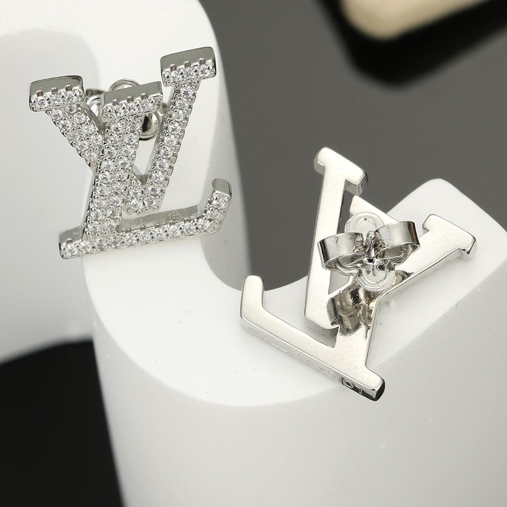 ルイ・ヴィトン LV Twig スタッドピアス ゴールド シルバー 詳細画像 3