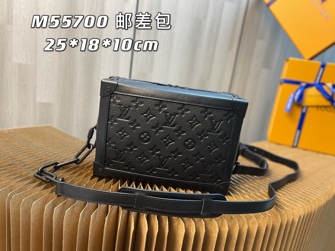 ルイ・ヴィトン Soft Trunk メッセンジャーバッグ ブラック 詳細画像 1