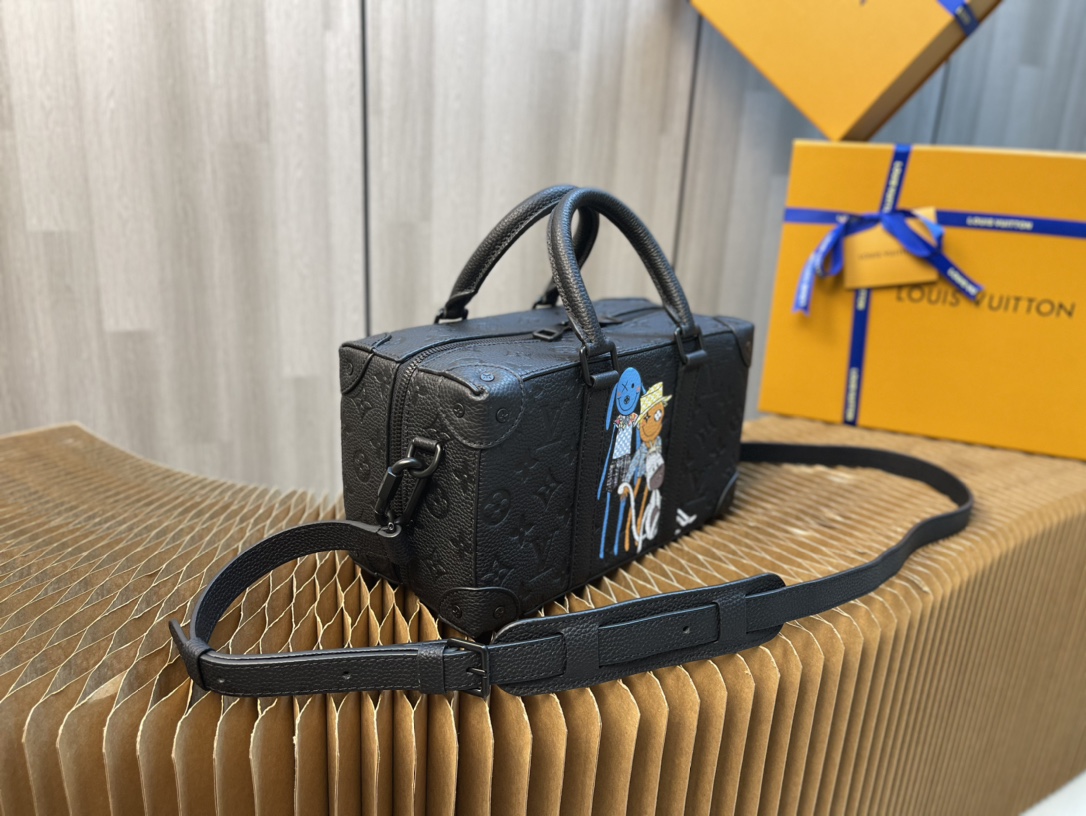 ルイ・ヴィトン Speedy Soft Trunk ハンドバッグ ブラック 詳細画像 2