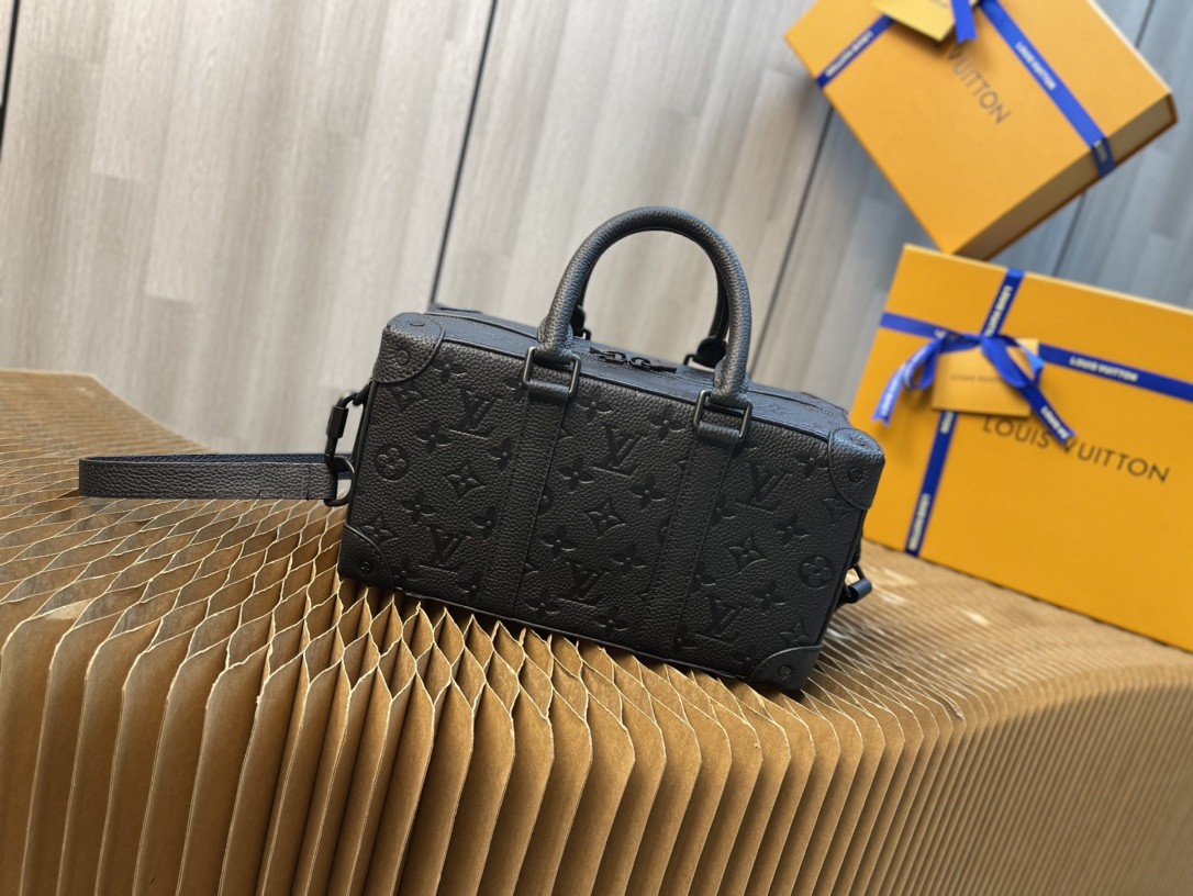 ルイ・ヴィトン Speedy Soft Trunk ハンドバッグ ブラック 詳細画像 3