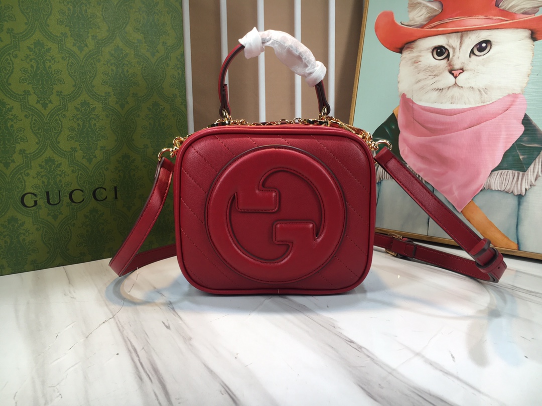 グッチ Blondie トップハンドル ショルダーバッグ レッド 744434 詳細画像 1