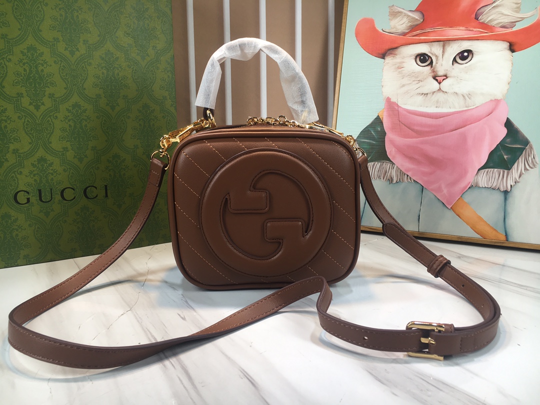 グッチ Blondie トップハンドル ショルダーバッグ ブラウン 744434 詳細画像 1