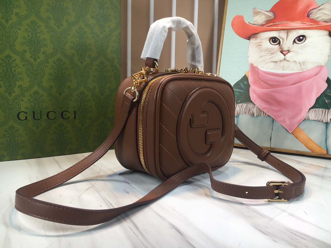 グッチ Blondie トップハンドル ショルダーバッグ ブラウン 744434 詳細画像 2
