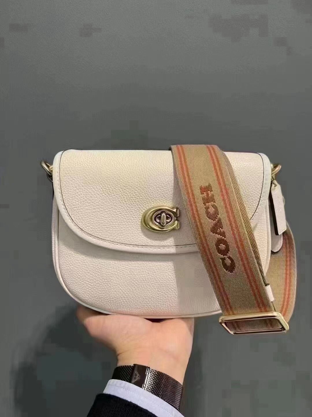 コーチ Willow サドルバッグ ショルダーバッグ アイボリー CA094 詳細画像 1