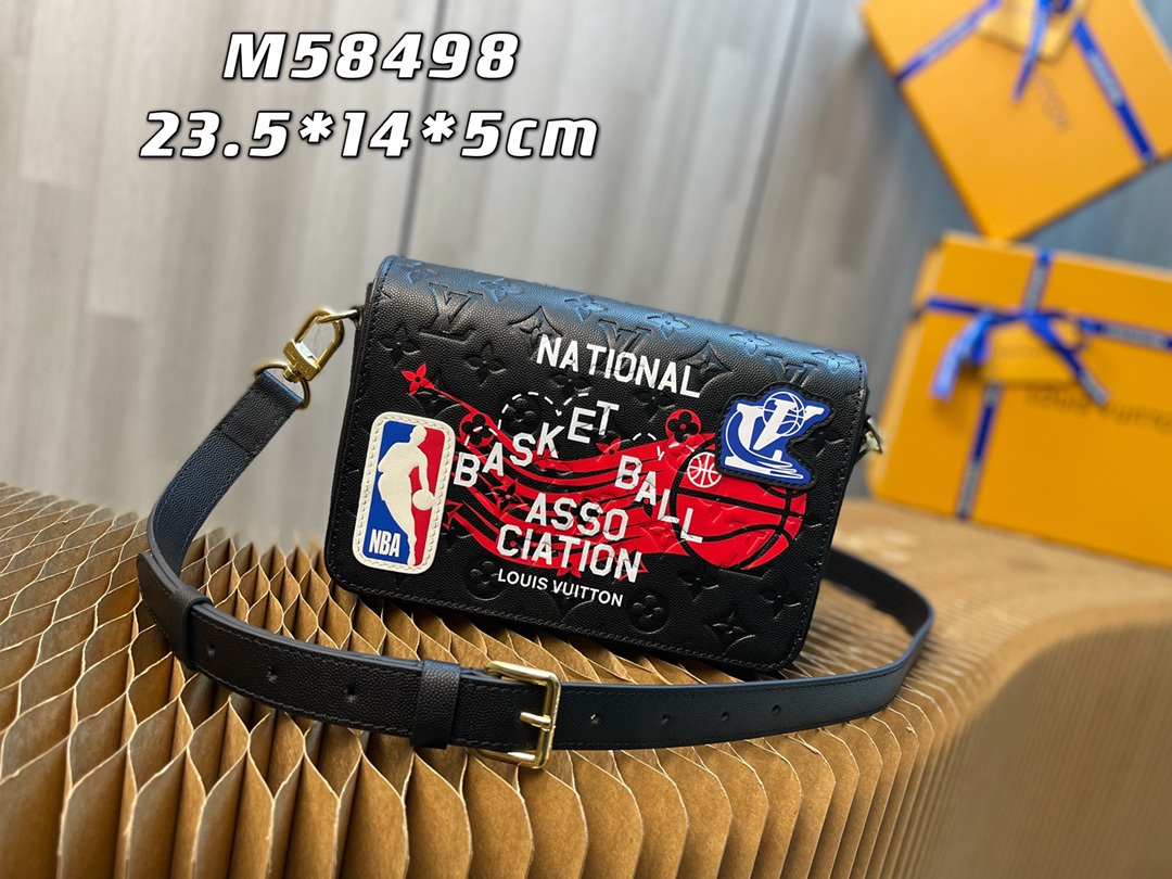 ルイ・ヴィトン LVXNBA Studio メッセンジャーバッグ ブラック 詳細画像 1