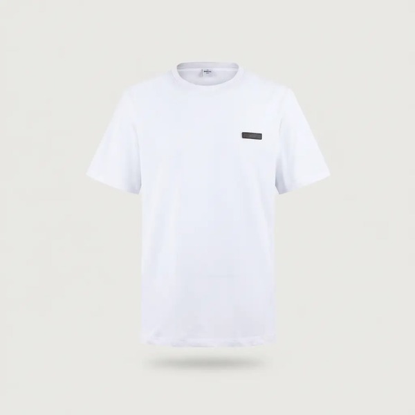 ベルルッティ レザーパッチ クルーネック Tシャツ ホワイト