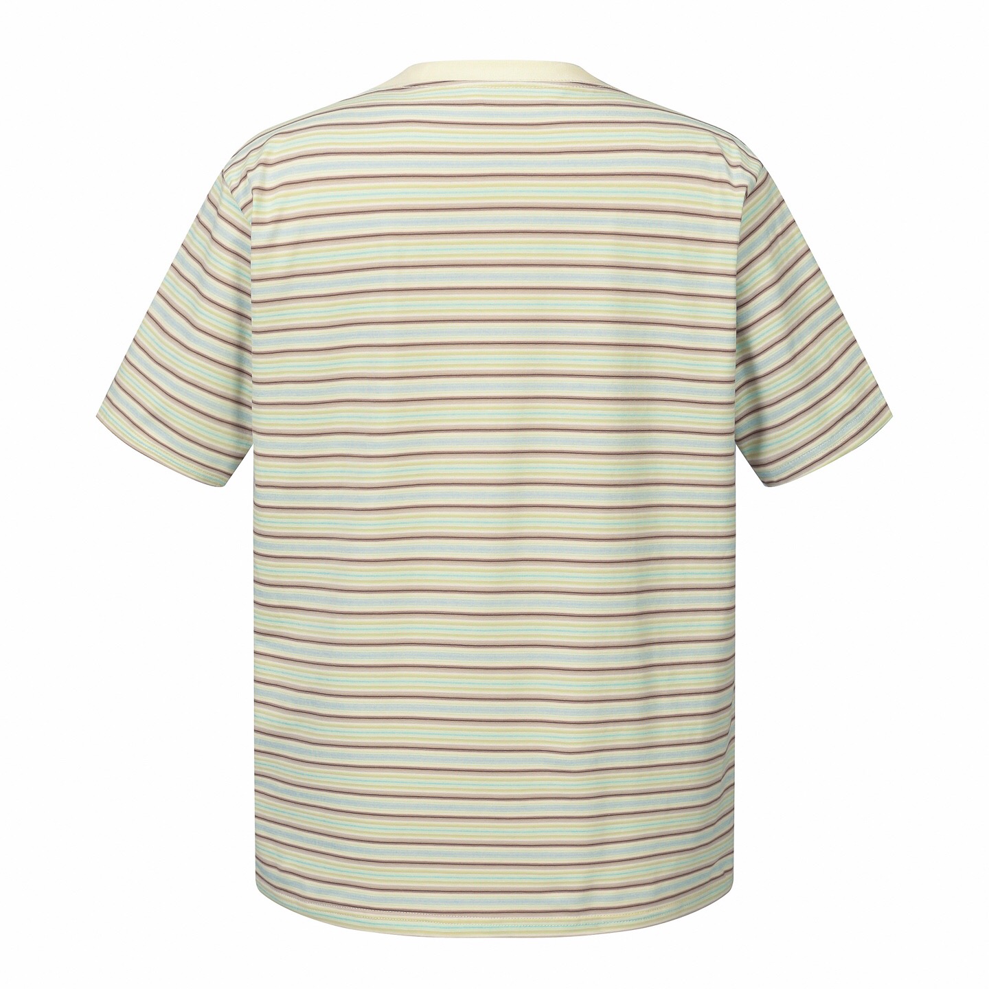 オーラリー グラデーションストライプ 半袖Tシャツ クリームマルチ 詳細画像 2