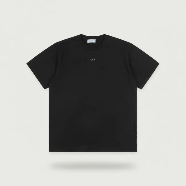 オフホワイト ヴァージル ロザリオの聖母 バックプリント ウォッシュド 半袖Tシャツ ブラック