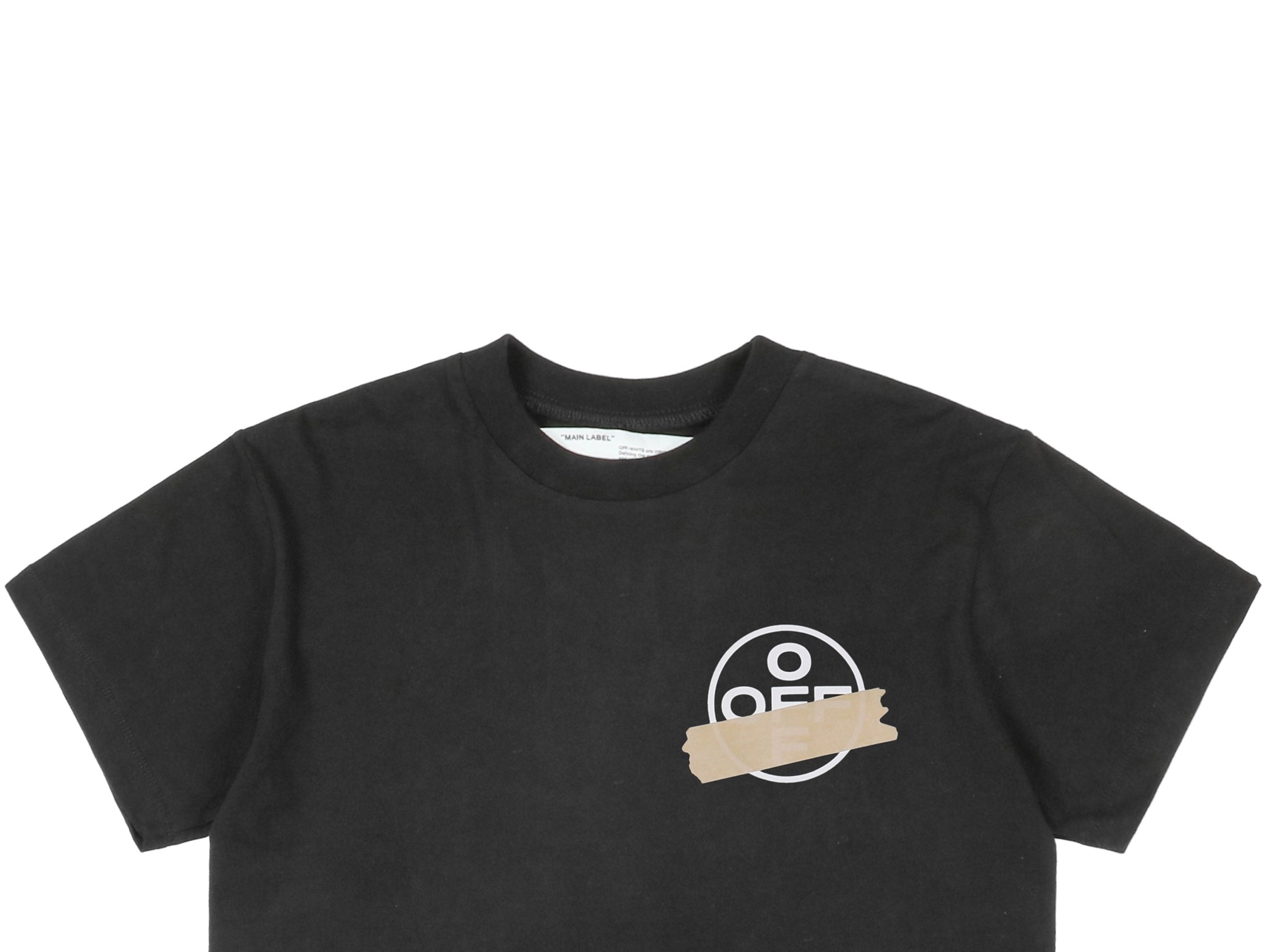 オフホワイト ヴァージル イエローテープ アロープリント Tシャツ 2020S 詳細画像 2