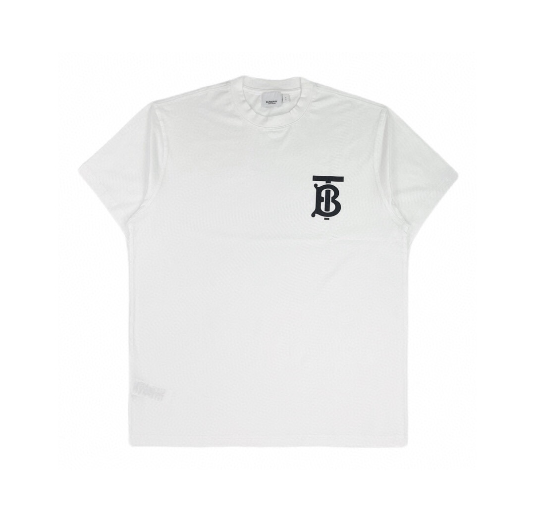 バーバリー クラシック TBロゴ 半袖Tシャツ ホワイト 詳細画像 1