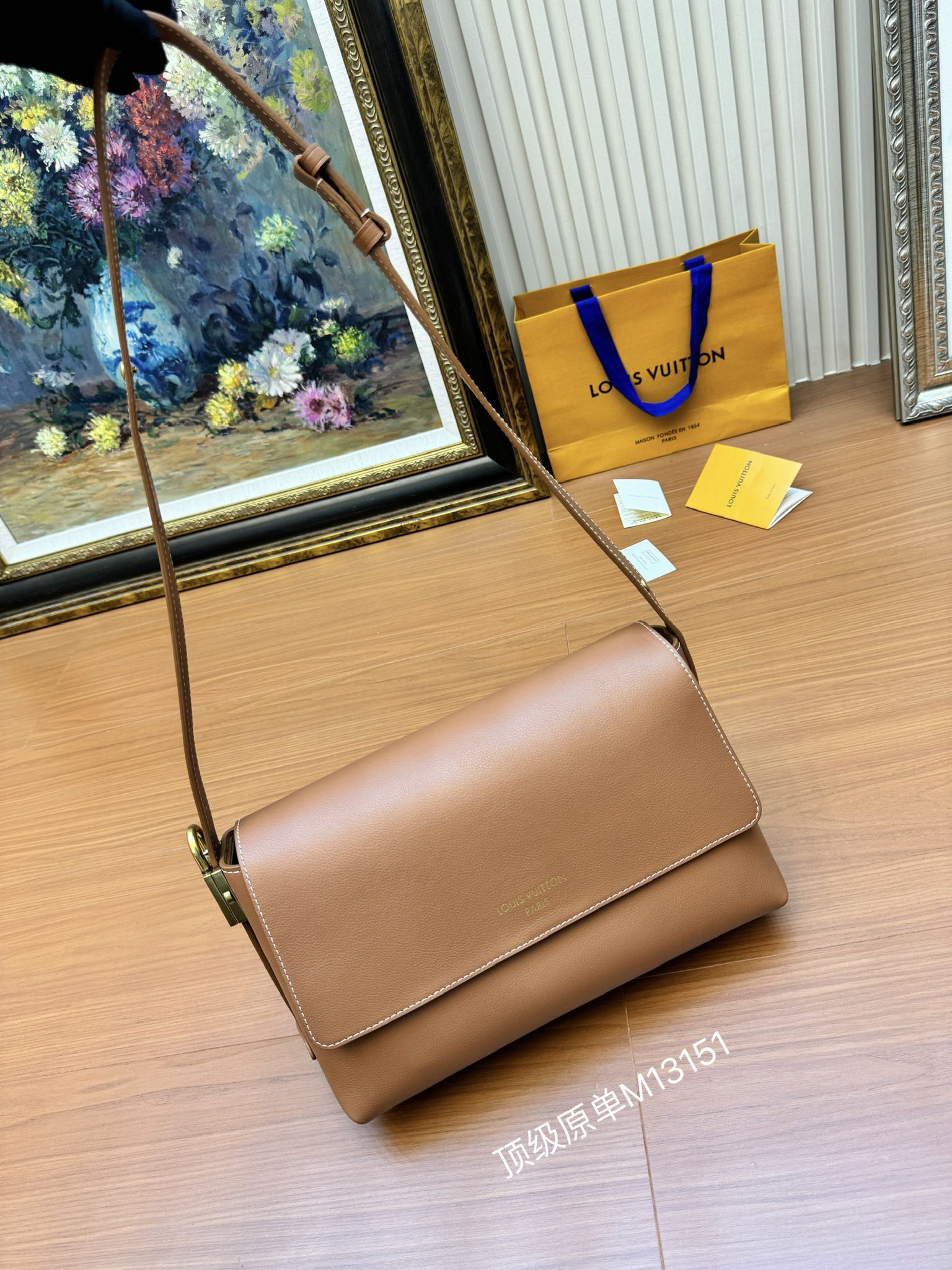 本革 ショルダーバッグ ポーチ付き 2点セット 詳細画像 2