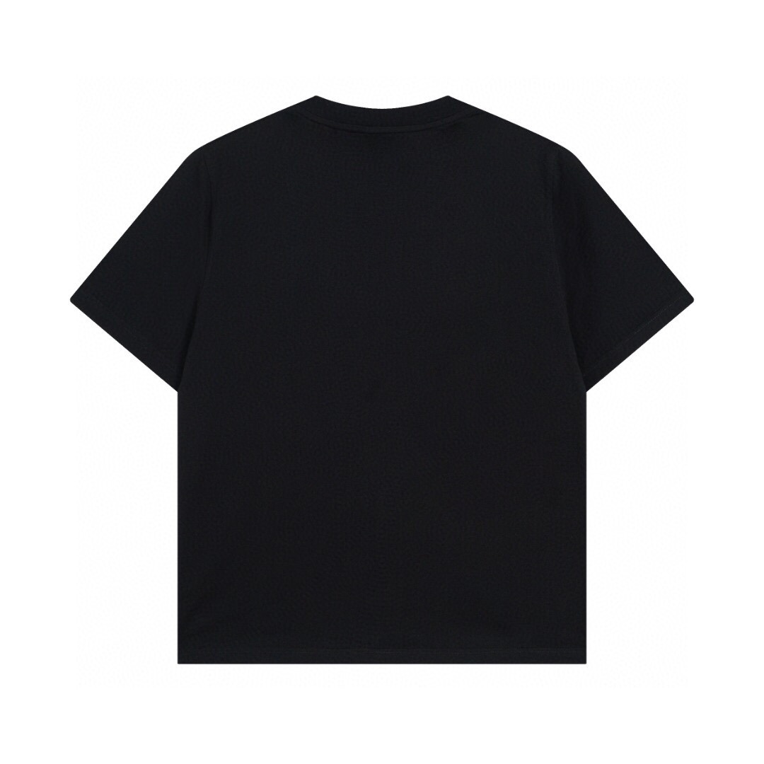 バーバリー レザーラベル ロゴ 半袖Tシャツ ブラック 詳細画像 2