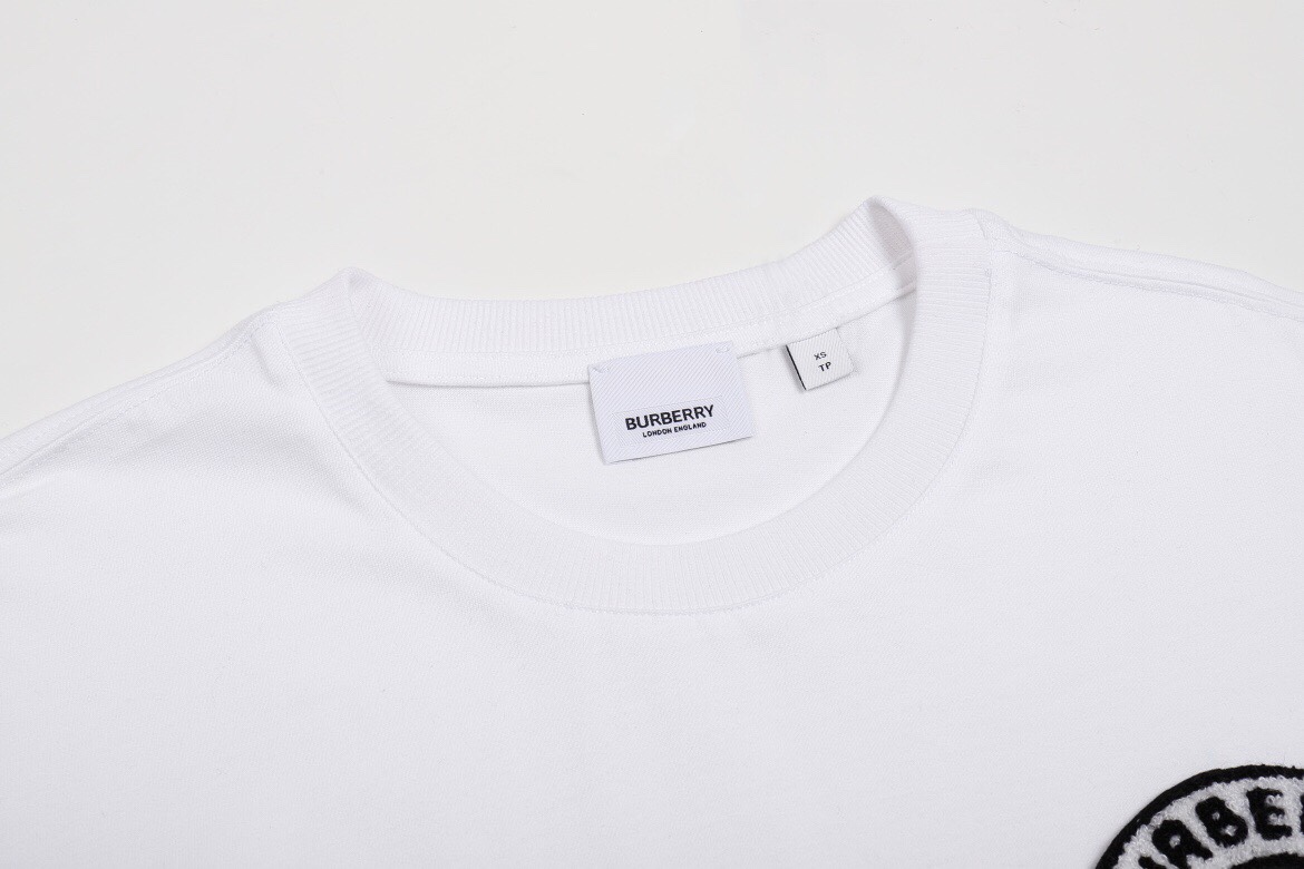 バーバリー タオル刺繍 ロゴサークル 半袖Tシャツ ホワイト 詳細画像 3