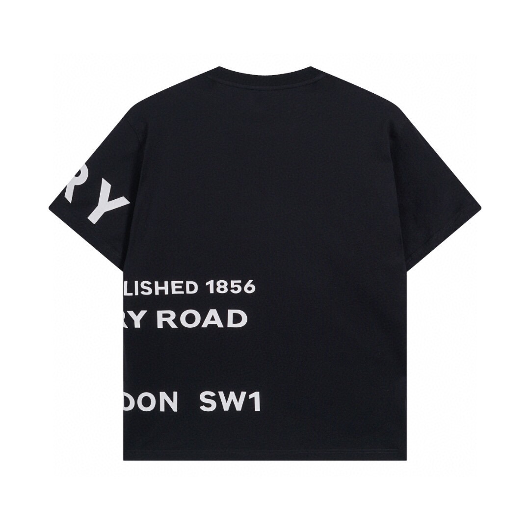 バーバリー オフセットロゴ 半袖Tシャツ ブラック 詳細画像 2