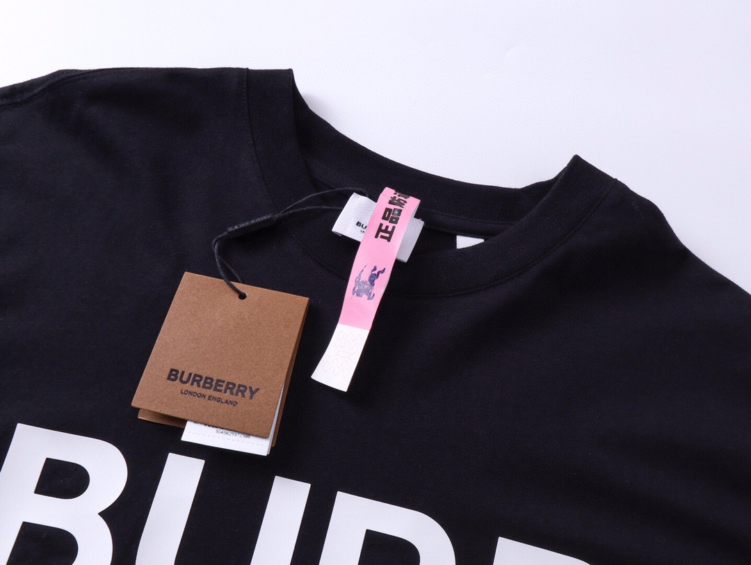バーバリー オフセットロゴ 半袖Tシャツ ブラック 詳細画像 3