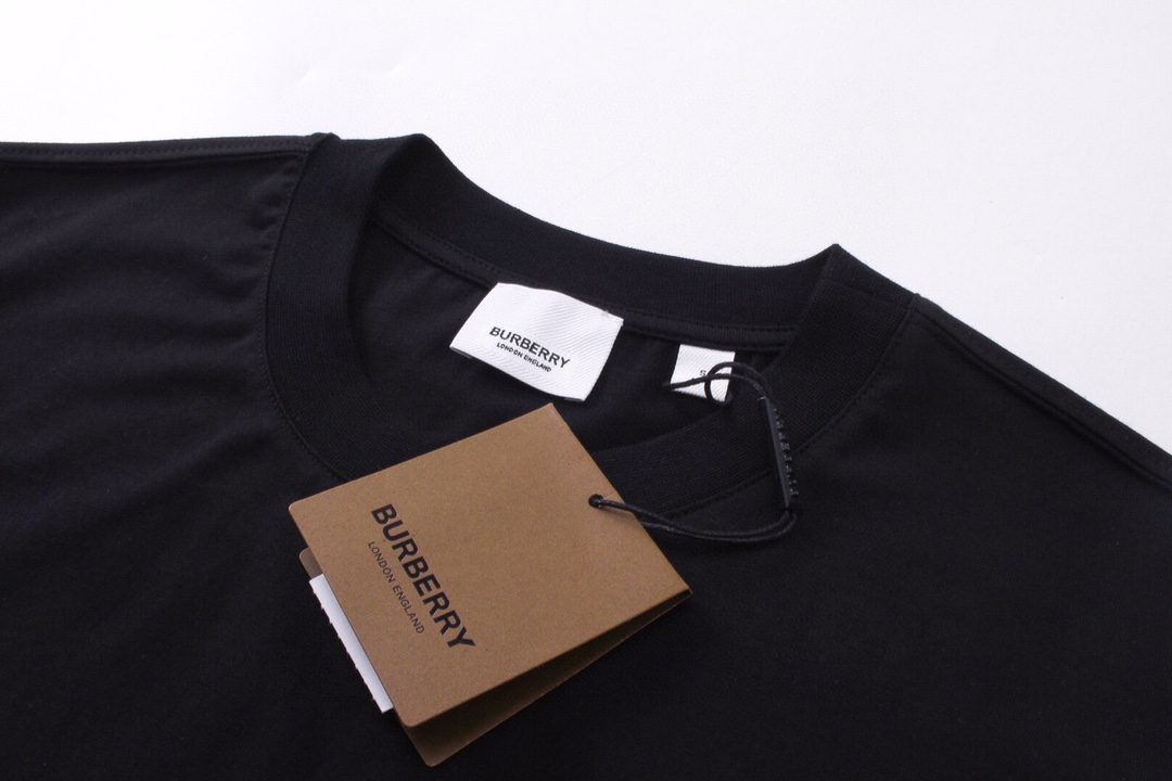 バーバリー ダブルスリーブ チェック 半袖Tシャツ ブラック 詳細画像 3