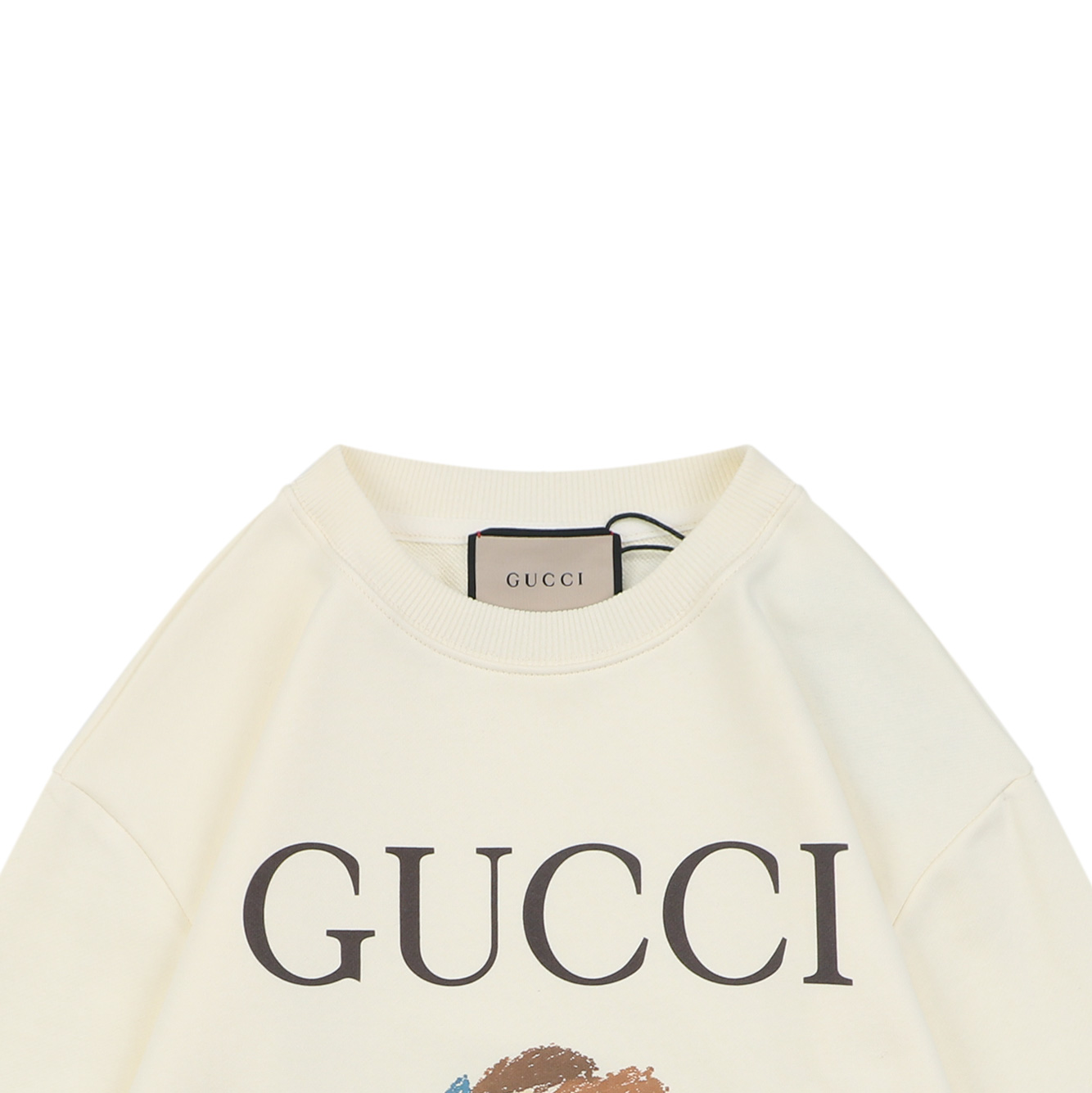 グッチ パピーパイロットプリント クルーネックスウェット クリーム 詳細画像 3
