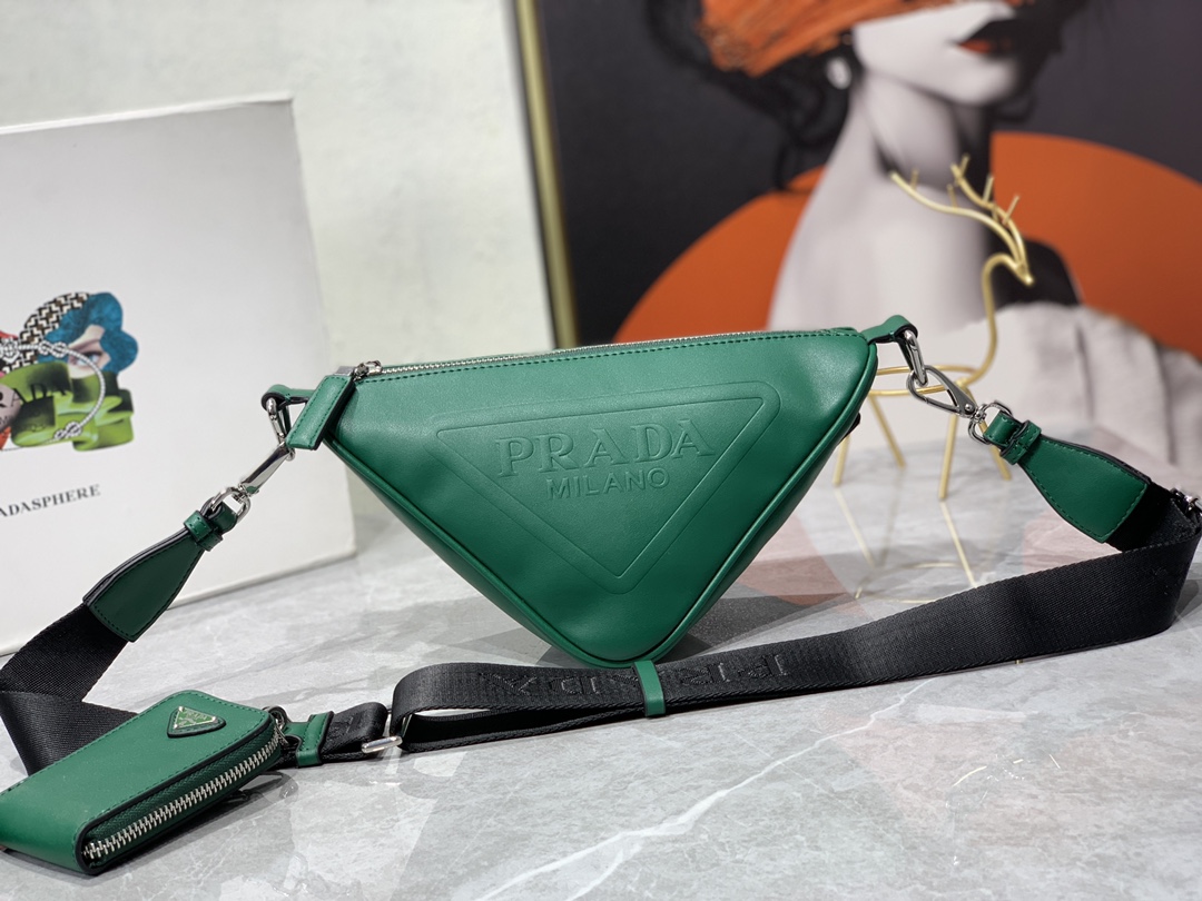 プラダ トライアングル 3in1 ショルダーバッグ グリーン 詳細画像 1