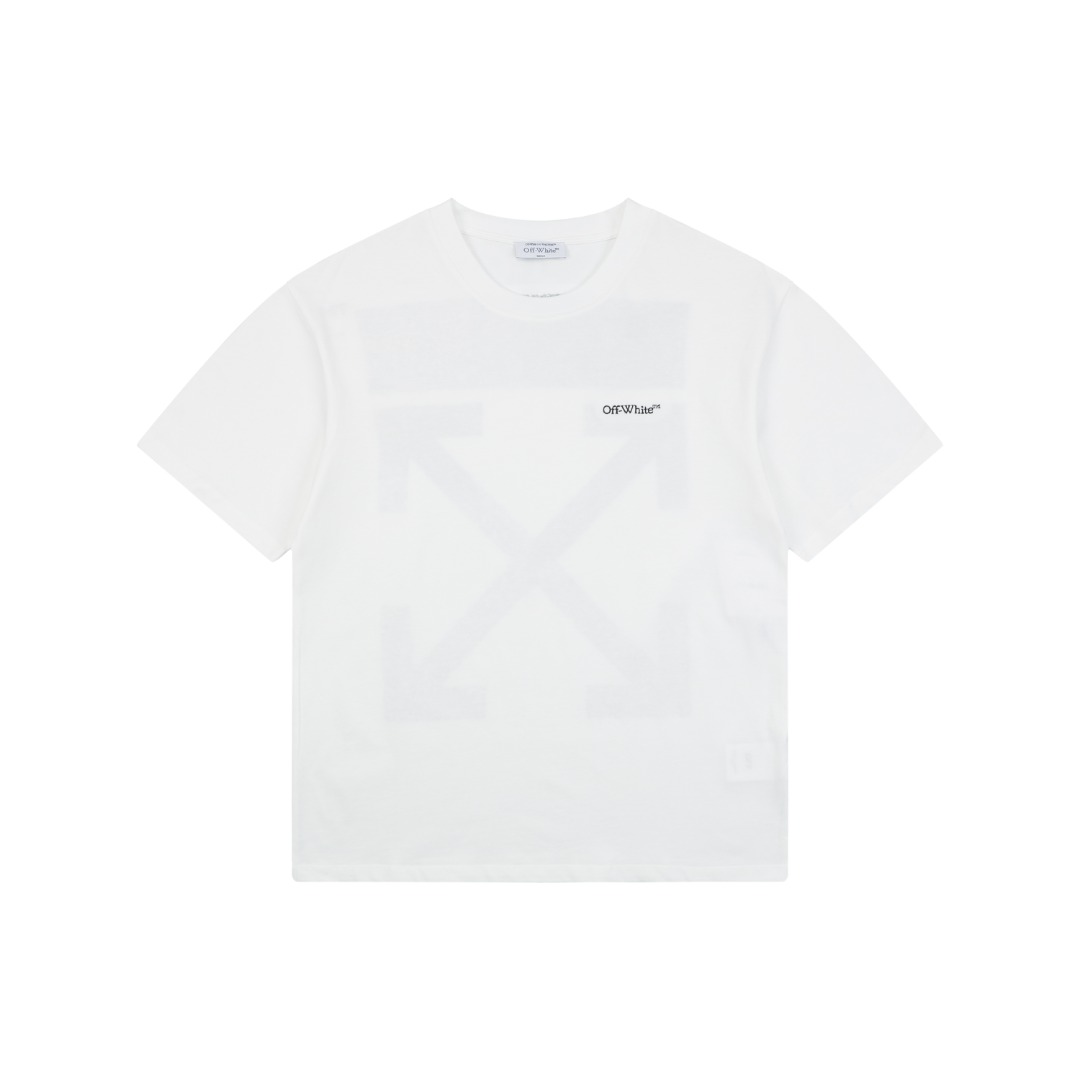 オフホワイト グラデーションアロープリント 半袖Tシャツ ホワイト 詳細画像 1