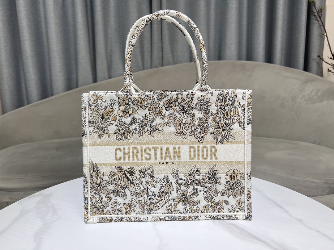 ディオール Book Tote ミルフィオリ ユニコーン刺繍 トートバッグ ミディアム クリームホワイト 詳細画像 2